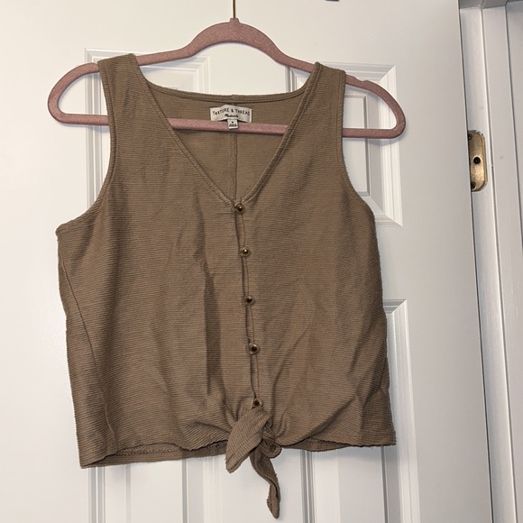 Madewell Texture & Thread button tank top - Picture 1 of 3